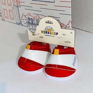 Build a Bear Sonic 2 Hedgehog Red White Shoes BAB NEW